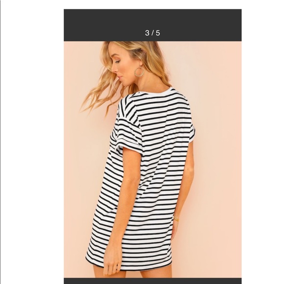 Striped T-shirt dress - Picture 3 of 6